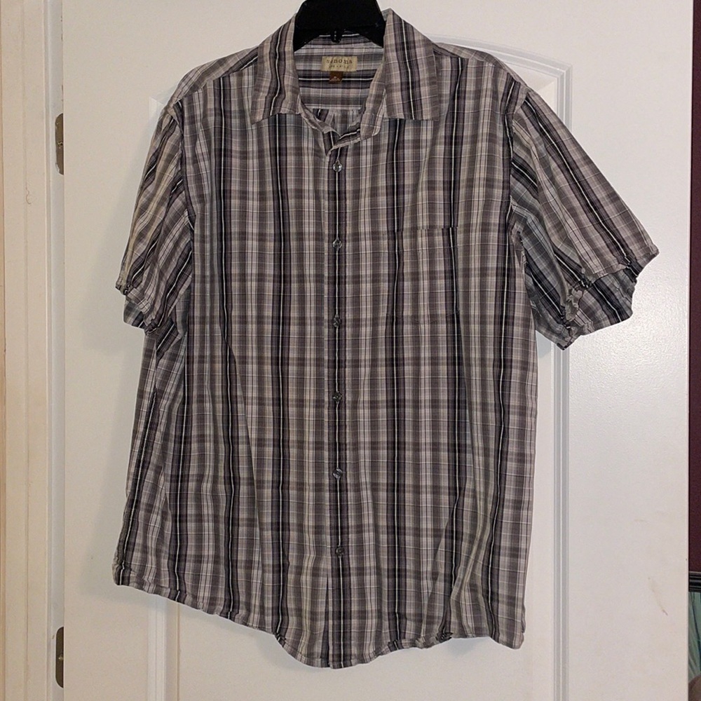 Black & Gray Plaid Shirt